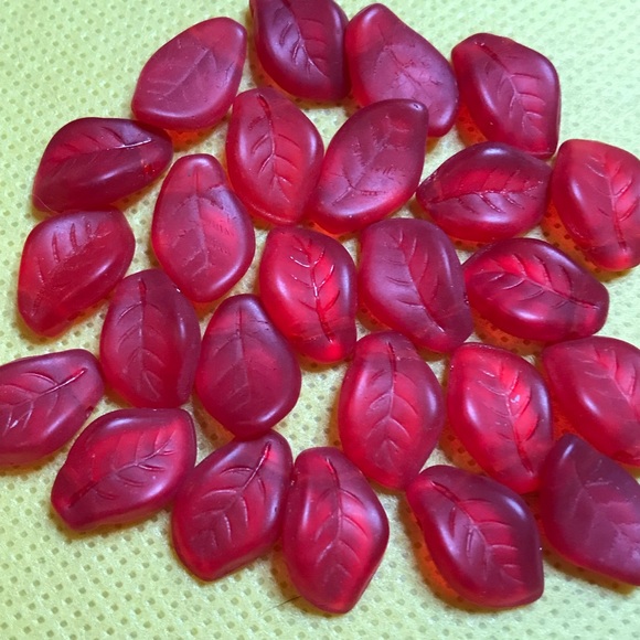 Czech glass leaves - Picture 4 of 5